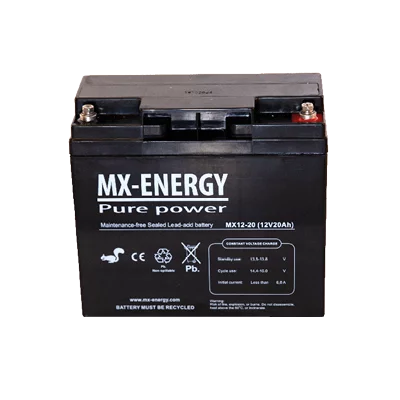 MX-Energy 12V 20Ah Underhållsfritt Blybatteri - MX12-20