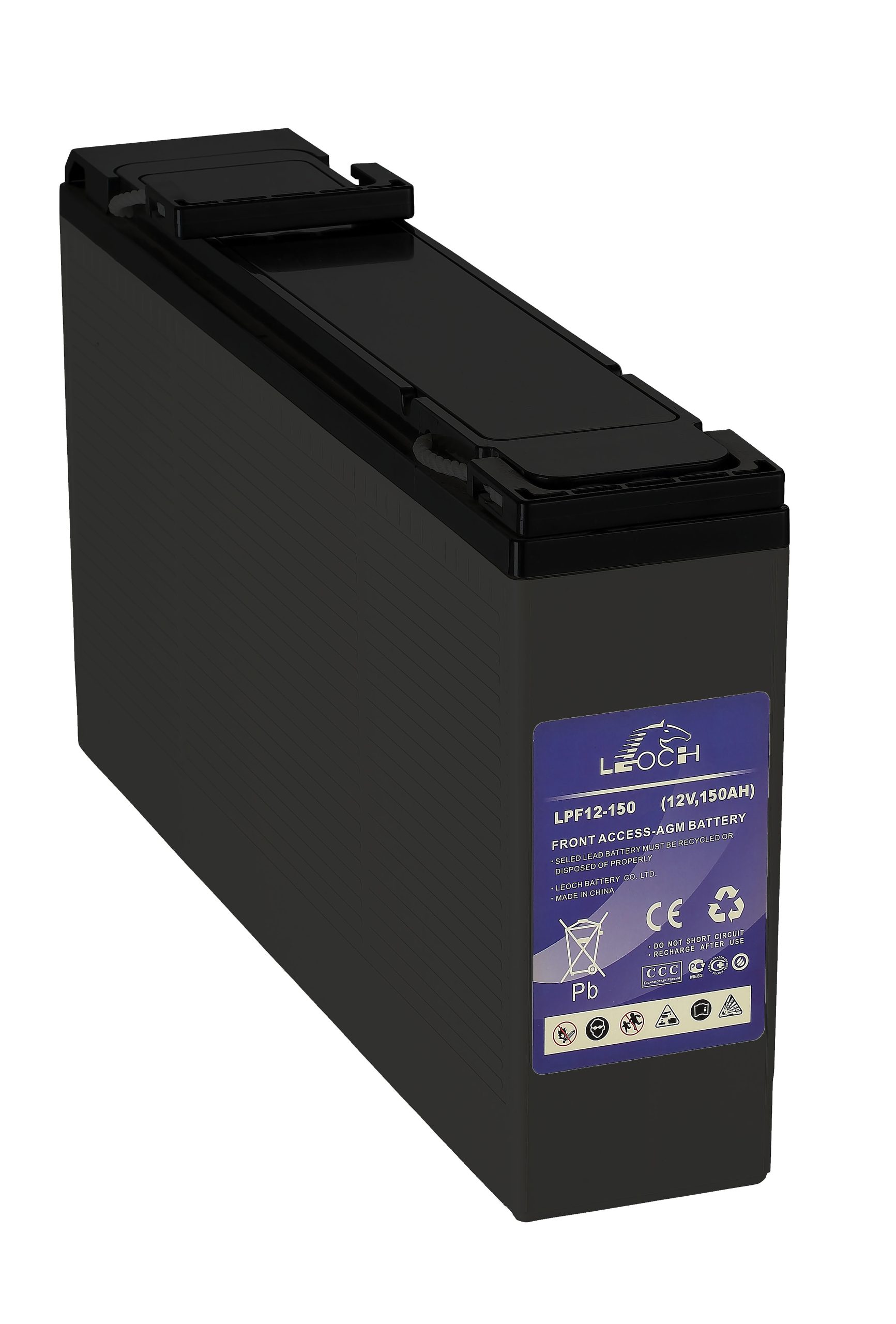 12V AGM Frontterminal batteri 150Ah för UPS och telekom