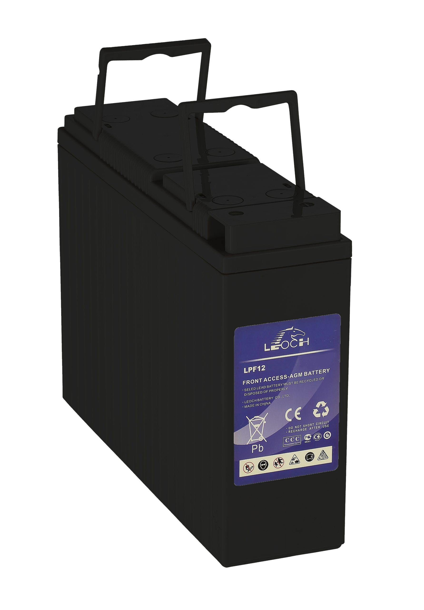 12V AGM Frontterminal batteri 42Ah för UPS och telekom
